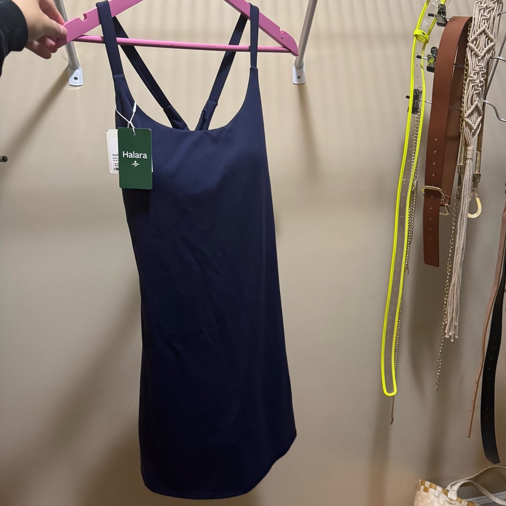 NWT navy halara athletic dress size large long